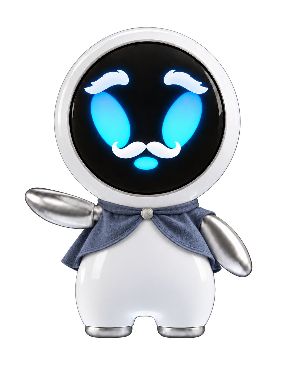 NOVA BLUE wearing a short blue cape
