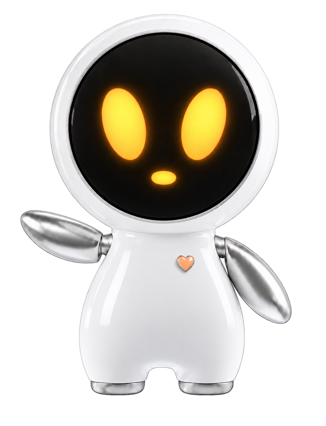 NOVA YELLOW wearing a heart pin